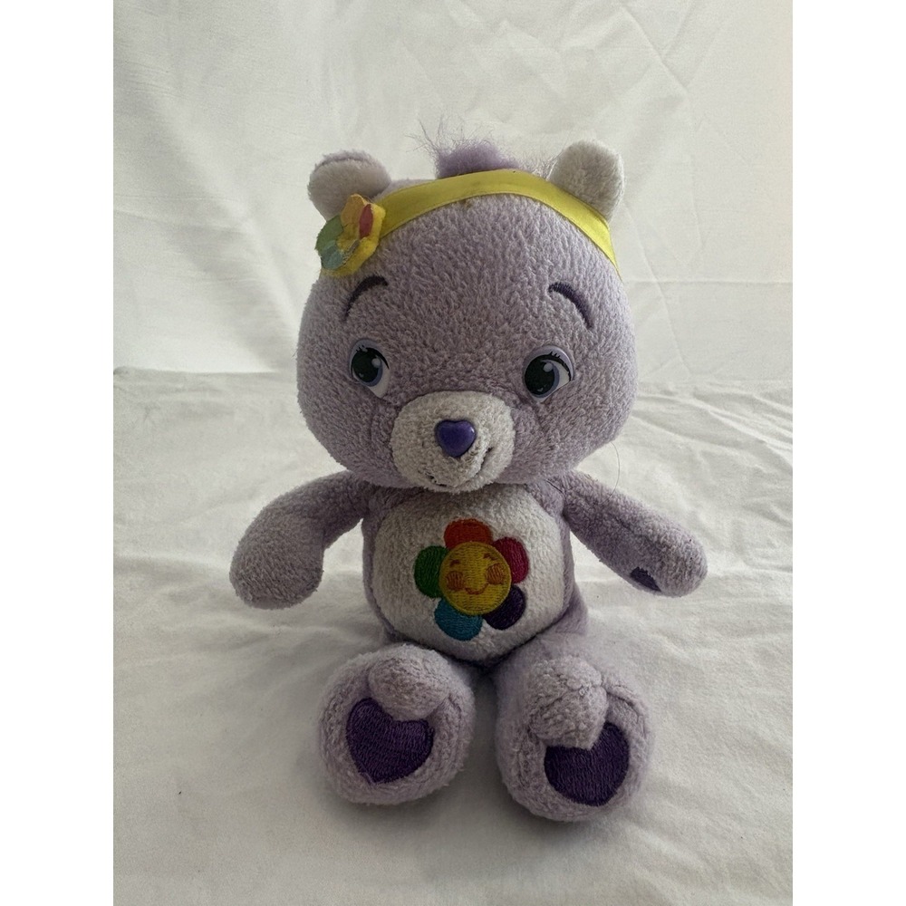 Care Bears Harmony Bear 8" Plush Purple Collectors Edition 2002